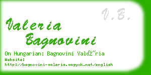 valeria bagnovini business card